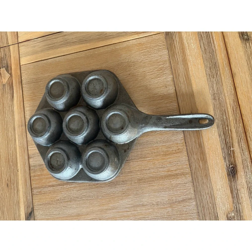 Vintage Jøtul Cast Iron Aebleskiver Danish Pancake Pan Egg Poacher Made Norway